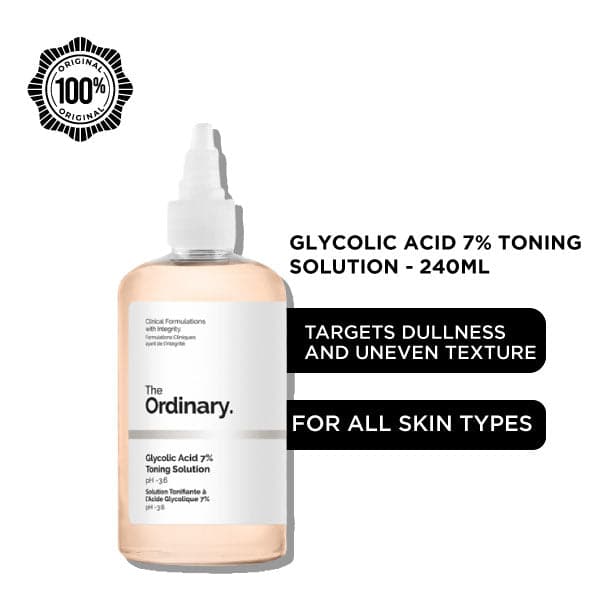 The Ordinary Glycolic Acid 7% Toner 240ml 💧 | Removes Dead Skin, Brightens & Smoothens Complexion